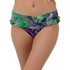 Fractal Art Artwork Feather Swirl Frill Bikini Bottom