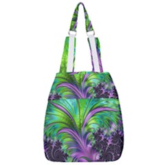 Fractal Art Artwork Feather Swirl Center Zip Backpack