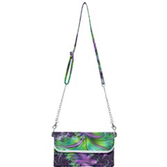 Fractal Art Artwork Feather Swirl Mini Crossbody Handbag