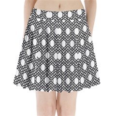 Geometric Floral Curved Shape Motif Pleated Mini Skirt by Pakrebo