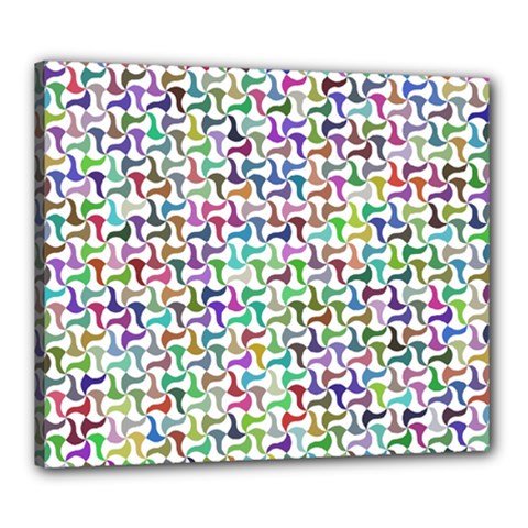 Geometric Floral Shape Geometrical Canvas 24  X 20  (stretched) by Pakrebo