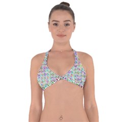 Geometric Floral Shape Geometrical Halter Neck Bikini Top by Pakrebo