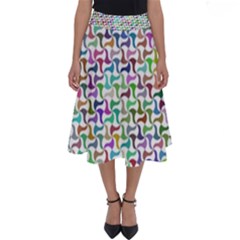 Geometric Floral Shape Geometrical Perfect Length Midi Skirt by Pakrebo