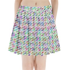 Geometric Floral Shape Geometrical Pleated Mini Skirt by Pakrebo