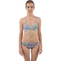 Geometric Floral Shape Geometrical Wrap Around Bikini Set View1