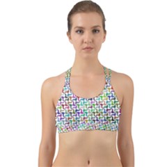 Geometric Floral Shape Geometrical Back Web Sports Bra by Pakrebo