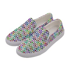 Geometric Floral Shape Geometrical Women s Canvas Slip Ons by Pakrebo