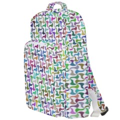 Geometric Floral Shape Geometrical Double Compartment Backpack