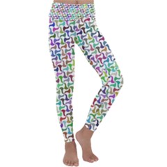 Geometric Floral Shape Geometrical Kids  Lightweight Velour Classic Yoga Leggings