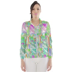 Pastel Quilt Background Texture Windbreaker (women) by Pakrebo