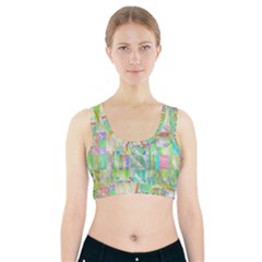 Pastel Quilt Background Texture Sports Bra With Pocket by Pakrebo