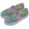 Pastel Quilt Background Texture Kids  Canvas Slip Ons View2