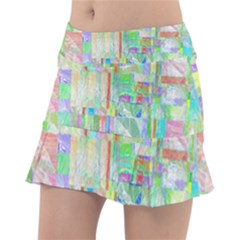 Pastel Quilt Background Texture Tennis Skirt