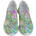 Pastel Quilt Background Texture Men s Lightweight Slip Ons View1