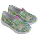 Pastel Quilt Background Texture Kids  Lightweight Slip Ons View3