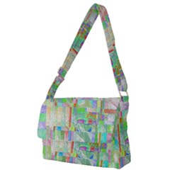 Pastel Quilt Background Texture Full Print Messenger Bag by Pakrebo