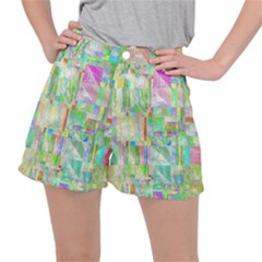 Pastel Quilt Background Texture Stretch Ripstop Shorts