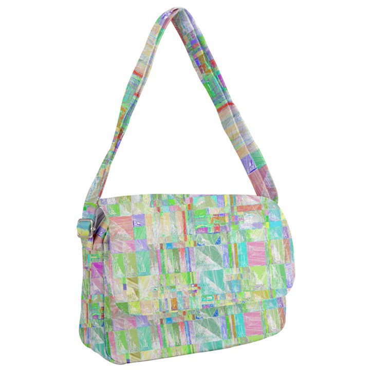 Pastel Quilt Background Texture Courier Bag