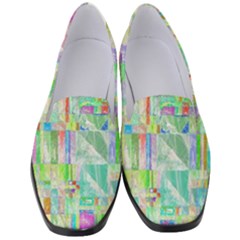 Pastel Quilt Background Texture Women s Classic Loafer Heels