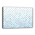 Square Pattern Geometric Blue Canvas 18  x 12  (Stretched) View1