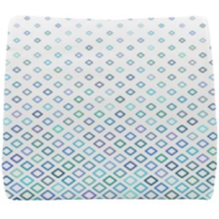 Square Pattern Geometric Blue Seat Cushion by Pakrebo