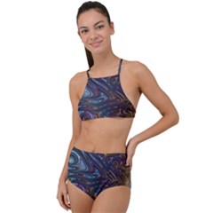 Fractal Art Artwork Globular High Waist Tankini Set