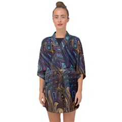 Fractal Art Artwork Globular Half Sleeve Chiffon Kimono by Pakrebo