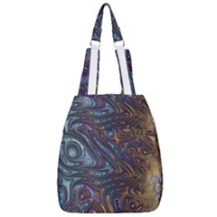 Fractal Art Artwork Globular Center Zip Backpack