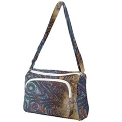 Fractal Art Artwork Globular Front Pocket Crossbody Bag