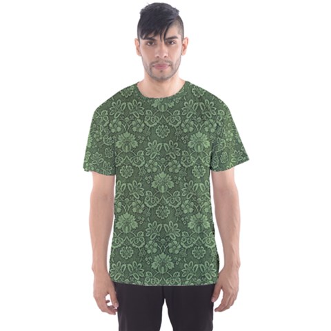 Damask Pattern Victorian Vintage Men s Sports Mesh Tee by Pakrebo