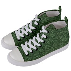 Damask Pattern Victorian Vintage Women s Mid-top Canvas Sneakers by Pakrebo