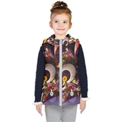 Metals Electrical Kids  Hooded Puffer Vest by Pakrebo