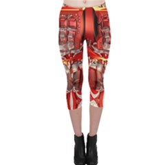 Mechanical Droid Mandelbulb Capri Leggings  by Pakrebo