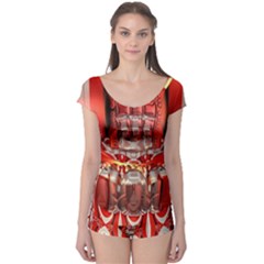 Mechanical Droid Mandelbulb Boyleg Leotard  by Pakrebo