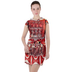 Mechanical Droid Mandelbulb Drawstring Hooded Dress