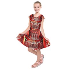 Mechanical Droid Mandelbulb Kids  Short Sleeve Dress by Pakrebo