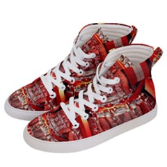 Mechanical Droid Mandelbulb Women s Hi-top Skate Sneakers by Pakrebo