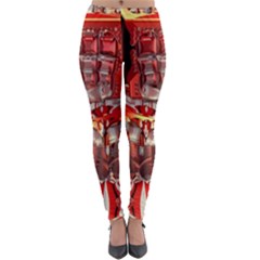 Mechanical Droid Mandelbulb Lightweight Velour Leggings by Pakrebo