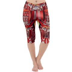 Mechanical Droid Mandelbulb Lightweight Velour Cropped Yoga Leggings by Pakrebo