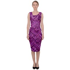 Purple Pattern Background Sleeveless Pencil Dress