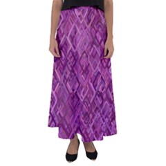 Purple Pattern Background Flared Maxi Skirt by Pakrebo