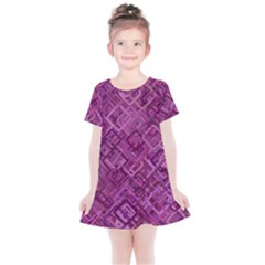 Purple Pattern Background Kids  Simple Cotton Dress by Pakrebo