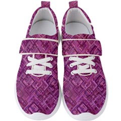 Purple Pattern Background Men s Velcro Strap Shoes