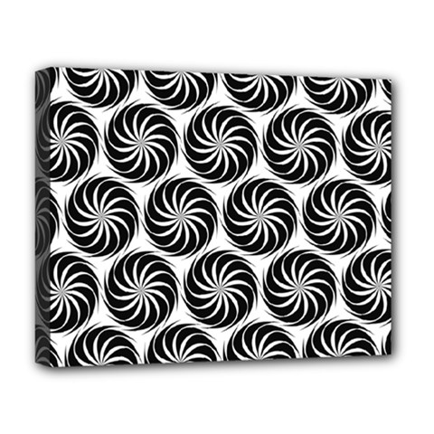 Pattern Swirl Spiral Repeating Deluxe Canvas 20  X 16  (stretched) by Pakrebo