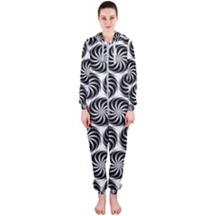 Pattern Swirl Spiral Repeating Hooded Jumpsuit (ladies)  by Pakrebo