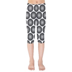 Pattern Swirl Spiral Repeating Kids  Capri Leggings  by Pakrebo