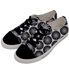 Pattern Swirl Spiral Repeating Men s Low Top Canvas Sneakers by Pakrebo