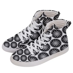 Pattern Swirl Spiral Repeating Women s Hi-top Skate Sneakers by Pakrebo