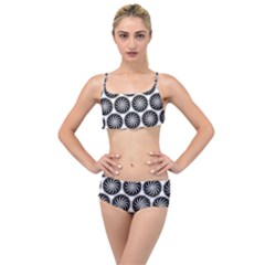 Pattern Swirl Spiral Repeating Layered Top Bikini Set by Pakrebo