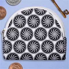 Pattern Swirl Spiral Repeating Horseshoe Style Canvas Pouch by Pakrebo